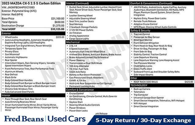 Used 2023 MAZDA CX-5 Carbon Edition image 34