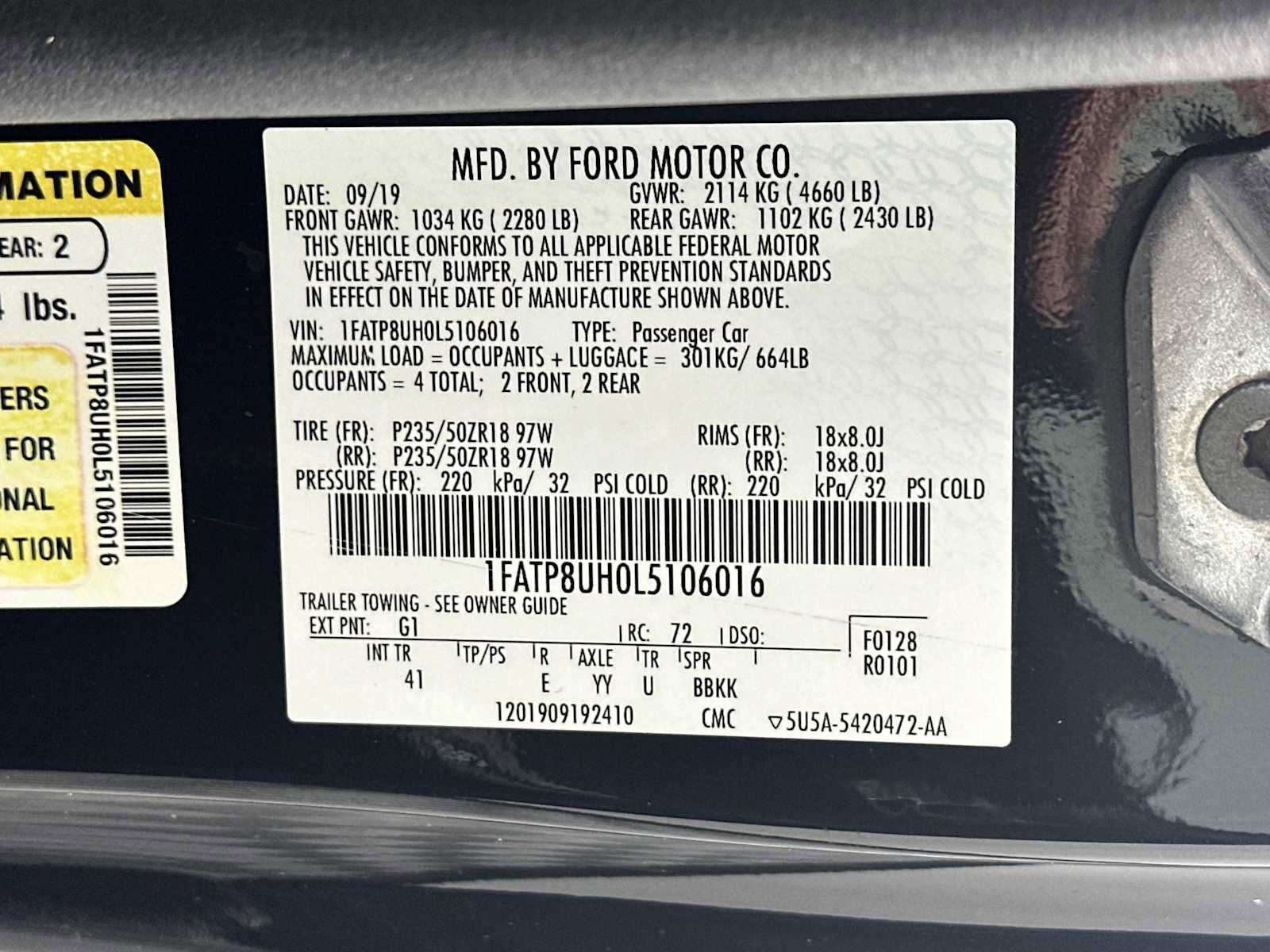 Certified 2020 Ford Mustang Premium image 35