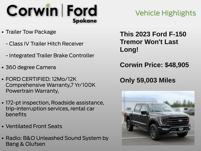 Certified 2023 Ford F150 Tremor w/ Equipment Group 402A High AWD/4WD image 25