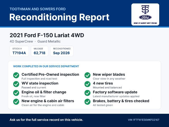 Certified 2021 Ford F150 Lariat w/ Trailer Tow Package AWD/4WD image 33