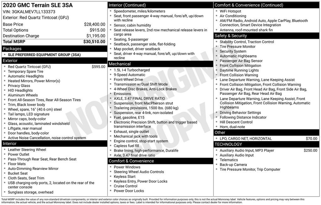 Used 2020 GMC Terrain SLE image 4