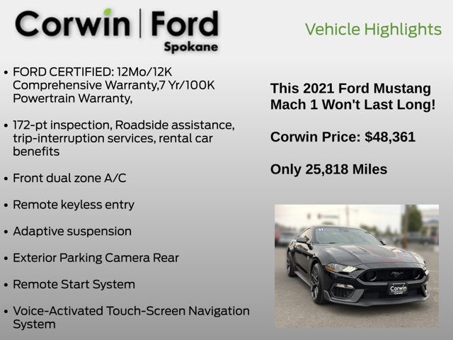 Certified 2021 Ford Mustang Mach 1 RWD image 7