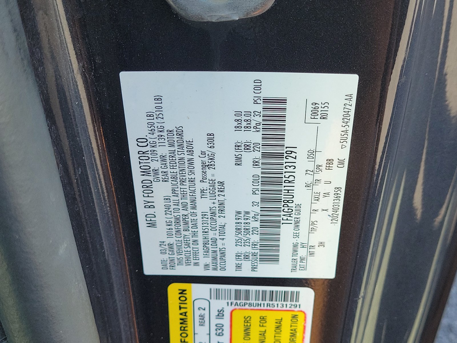 Certified 2024 Ford Mustang Premium RWD image 25