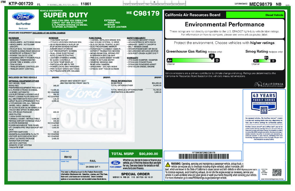 Certified 2021 Ford F350 Lariat AWD/4WD image 43