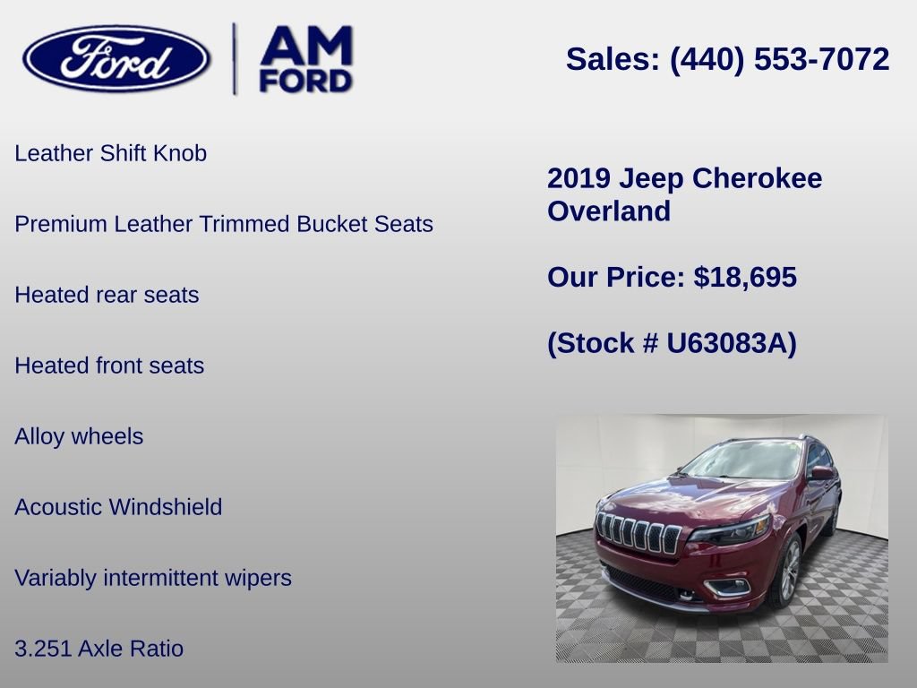 Used 2019 Jeep Cherokee Overland AWD/4WD image 36