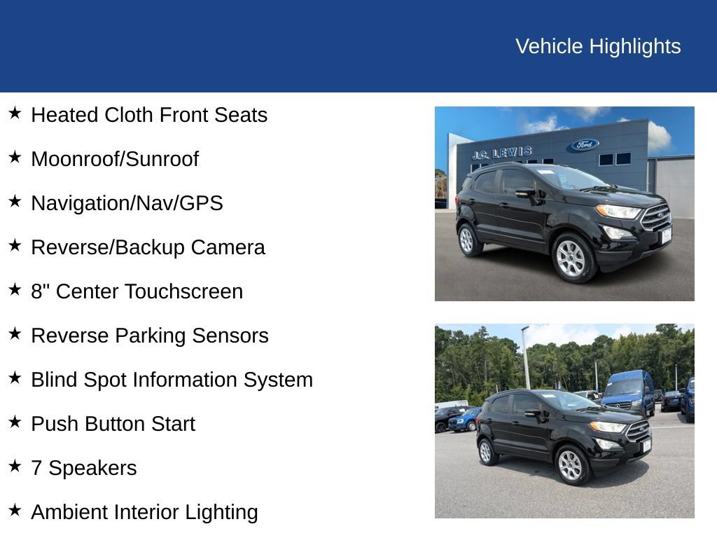 Certified 2020 Ford EcoSport SE w/ SE Convenience Package FWD image 30