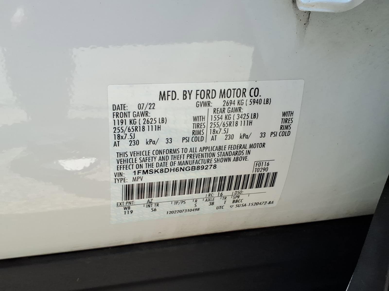 Certified 2022 Ford Explorer XLT w/ Equipment Group 202A AWD/4WD image 33