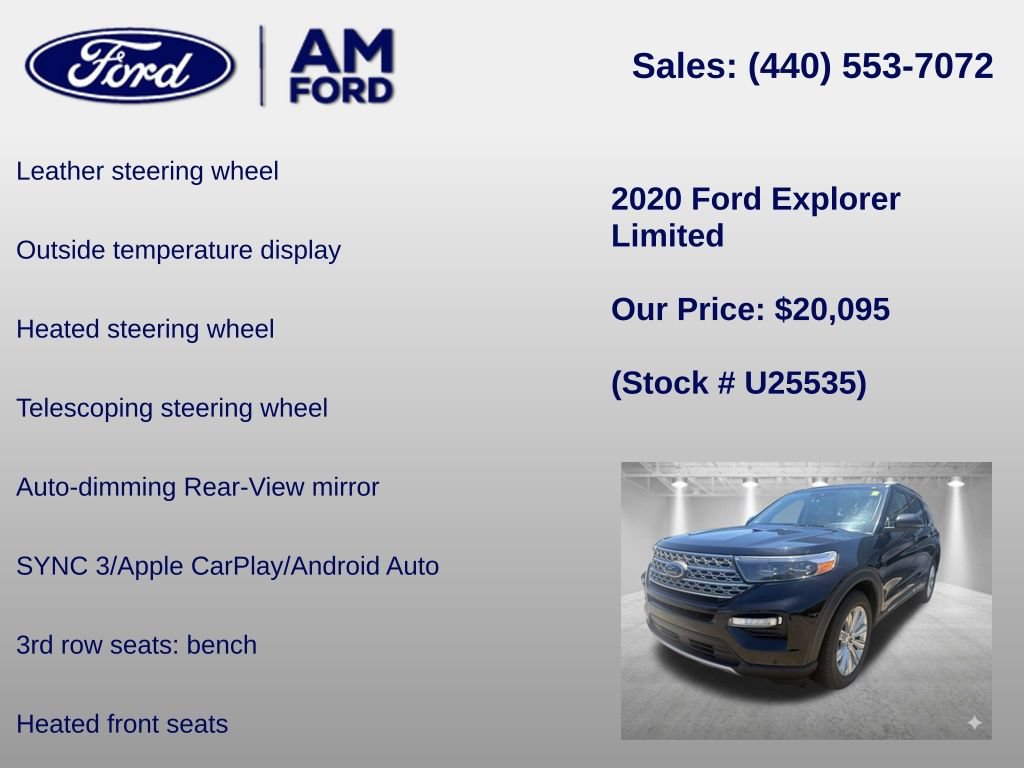 Certified 2020 Ford Explorer Limited w/ Class III Trailer Tow Package AWD/4WD image 24