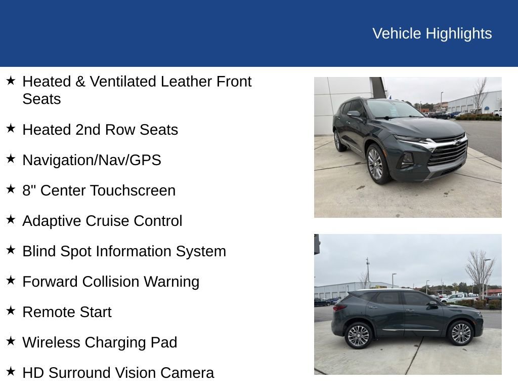 Used 2019 Chevrolet Blazer Premier w/ Driver Confidence II Package image 27