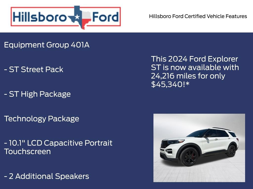 Certified 2024 Ford Explorer ST w/ Equipment Group 401A AWD/4WD image 5