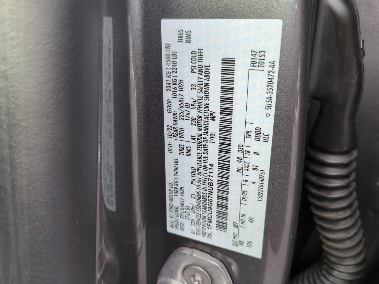 Certified 2022 Ford Escape SE w/ Convenience Package image 39