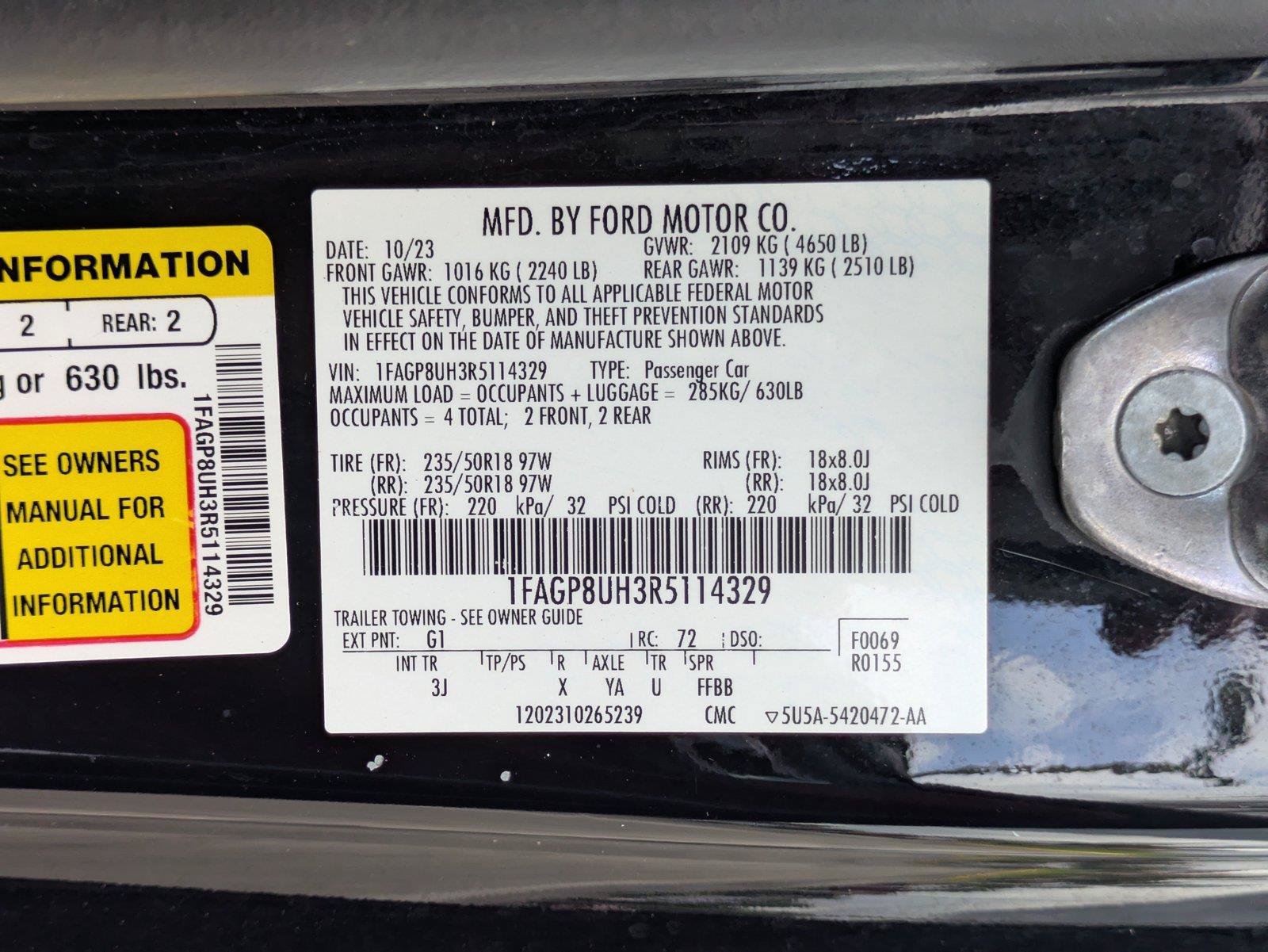 Certified 2024 Ford Mustang Premium RWD image 19