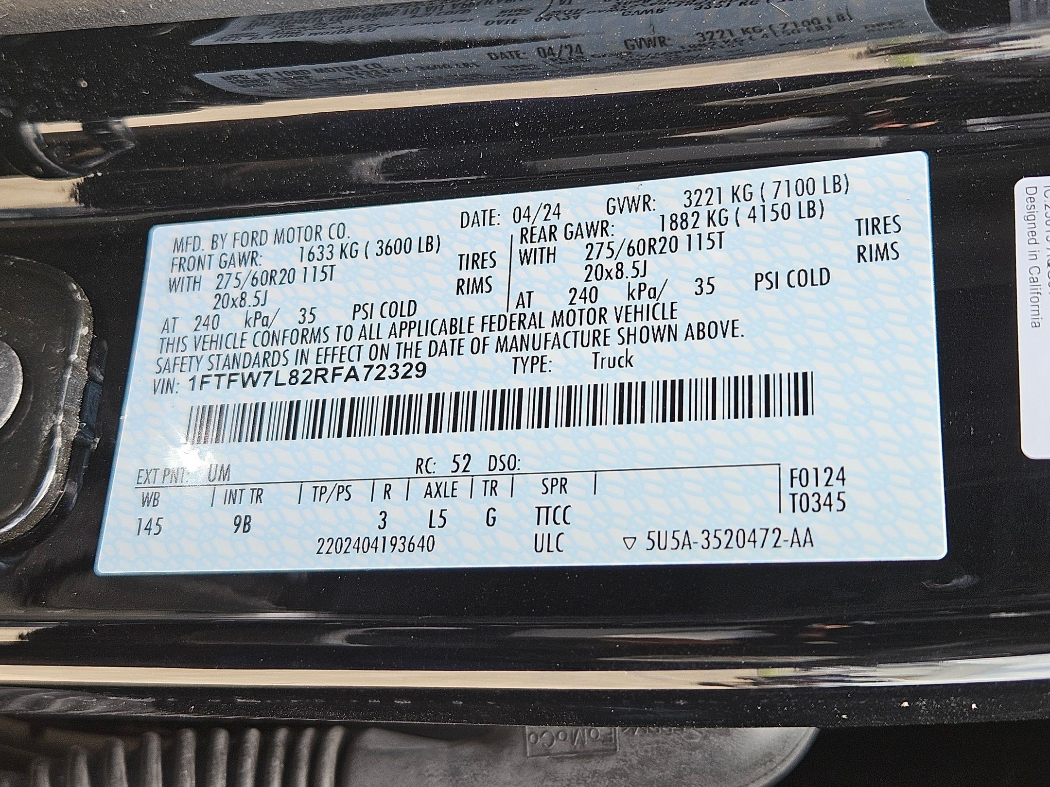 Certified 2024 Ford F150 Platinum w/ FX4 Off-Road Package AWD/4WD image 35