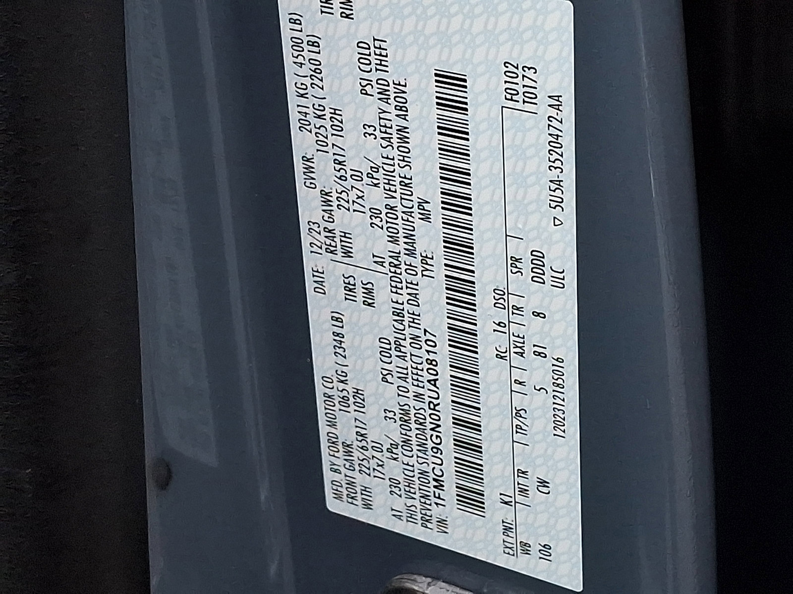 Certified 2024 Ford Escape Active w/ Tech Pack #1 image 30