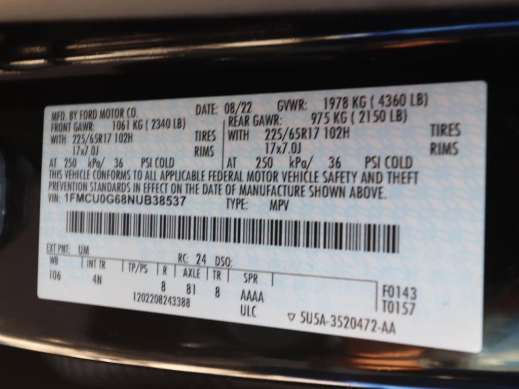 Certified 2022 Ford Escape SE w/ Convenience Package image 25