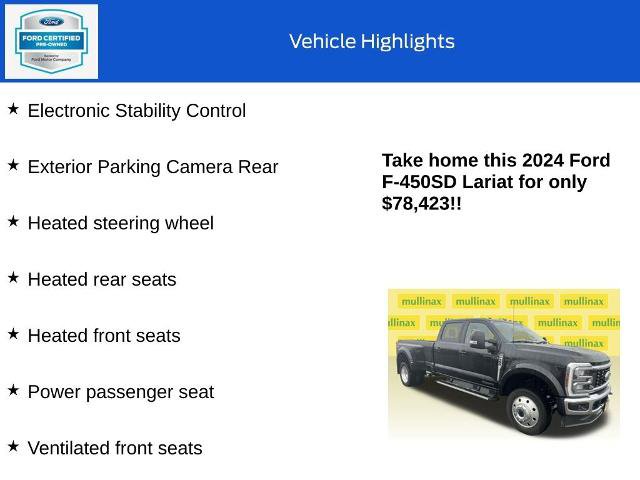 Certified 2024 Ford F450 Lariat w/ Camper Package image 19