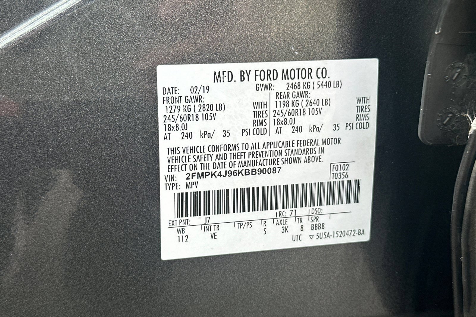 Certified 2019 Ford Edge SEL w/ Equipment Group 201A AWD/4WD image 54