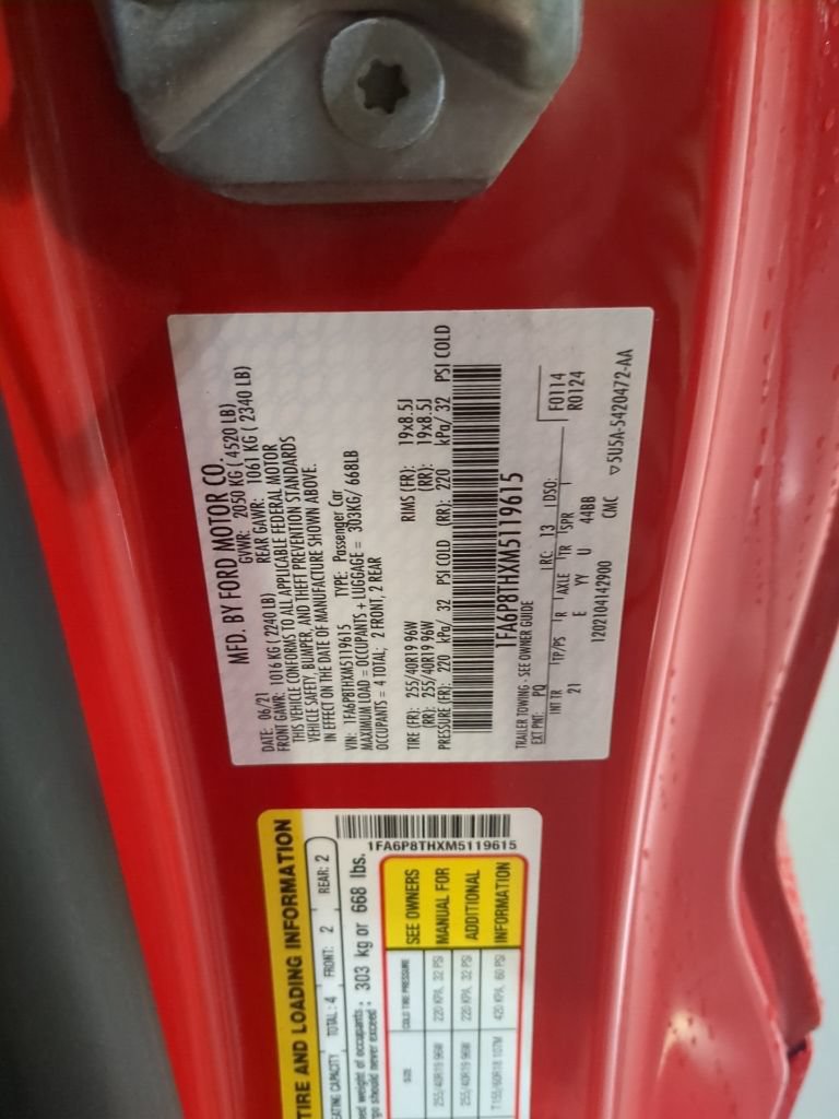 Certified 2021 Ford Mustang Coupe w/ Equipment Group 101A RWD image 13