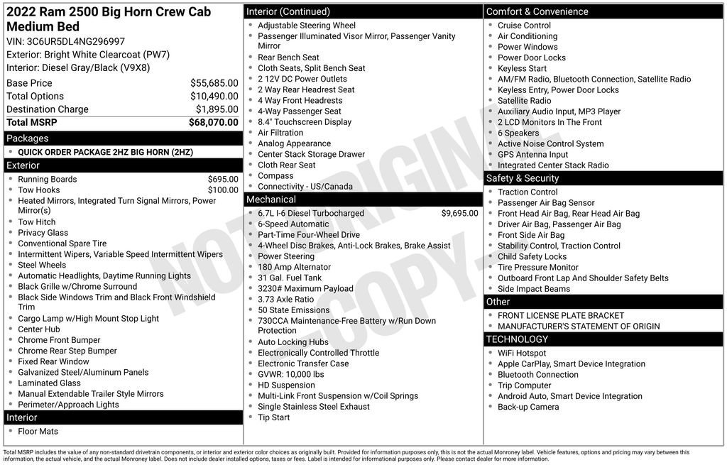 Used 2022 RAM 2500 Big Horn image 10