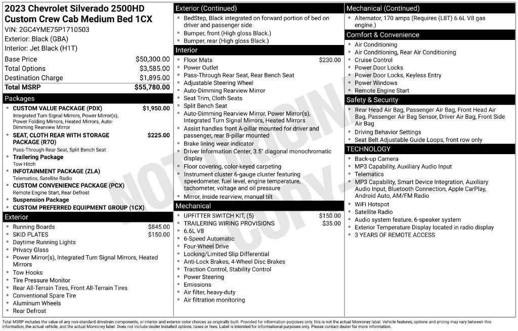 Used 2023 Chevrolet Silverado 2500 Custom w/ Custom Value Package AWD/4WD image 9