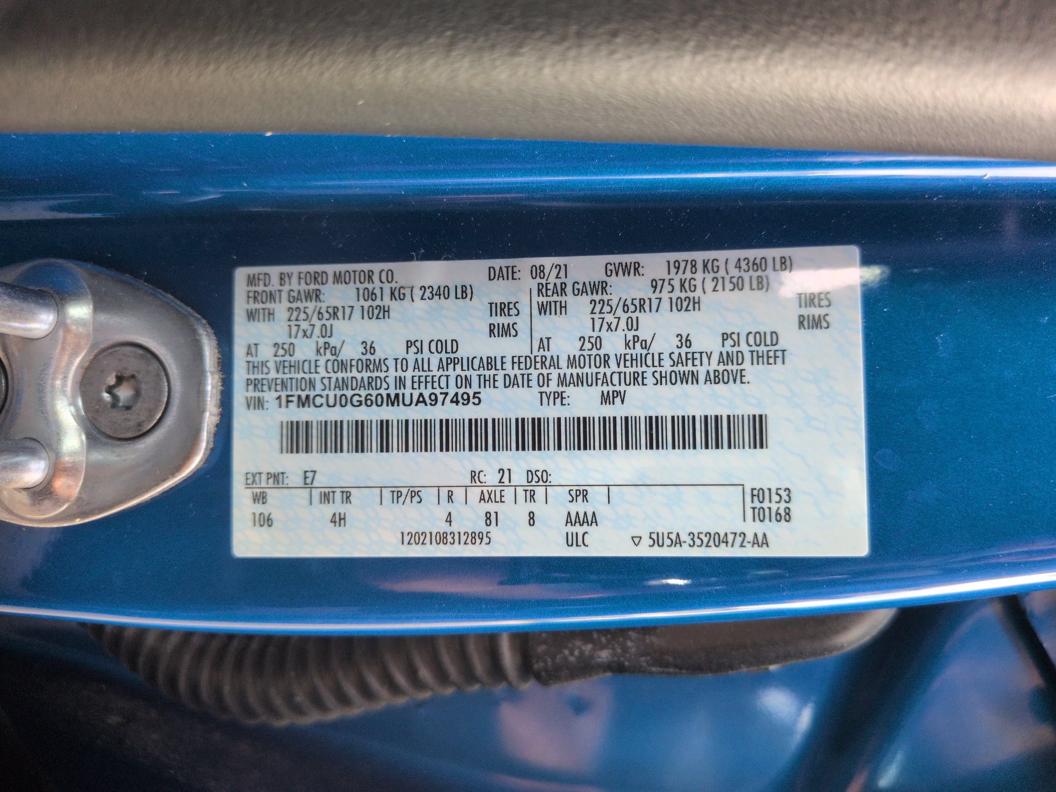 Certified 2021 Ford Escape SE w/ Convenience Package FWD image 37