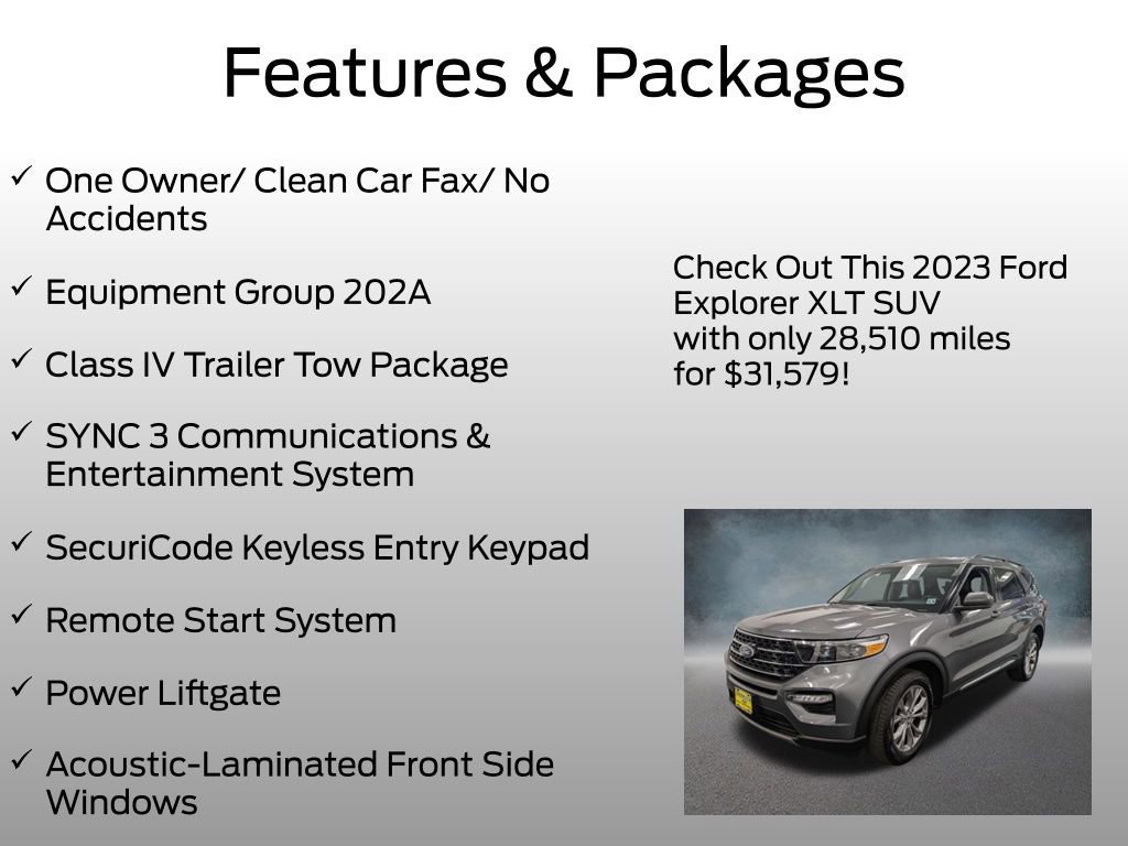 Certified 2023 Ford Explorer XLT w/ Equipment Group 202A image 7