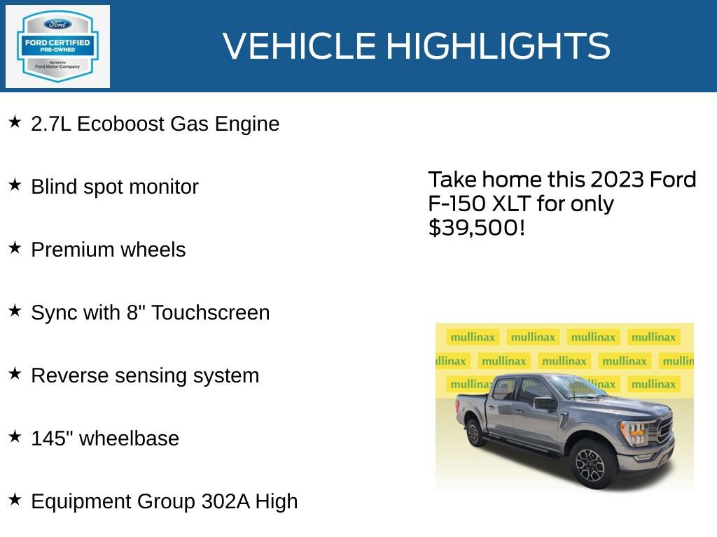 Certified 2023 Ford F150 XLT w/ Equipment Group 302A High AWD/4WD image 22