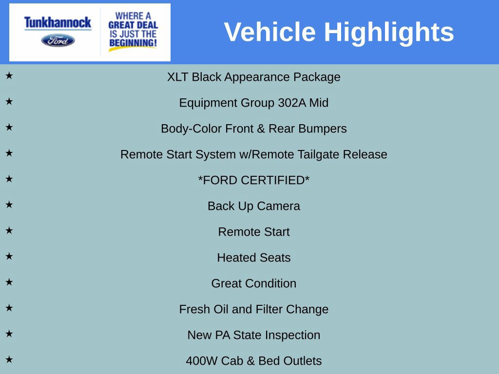 Certified 2024 Ford F150 XLT w/ Equipment Group 302A MID AWD/4WD image 14