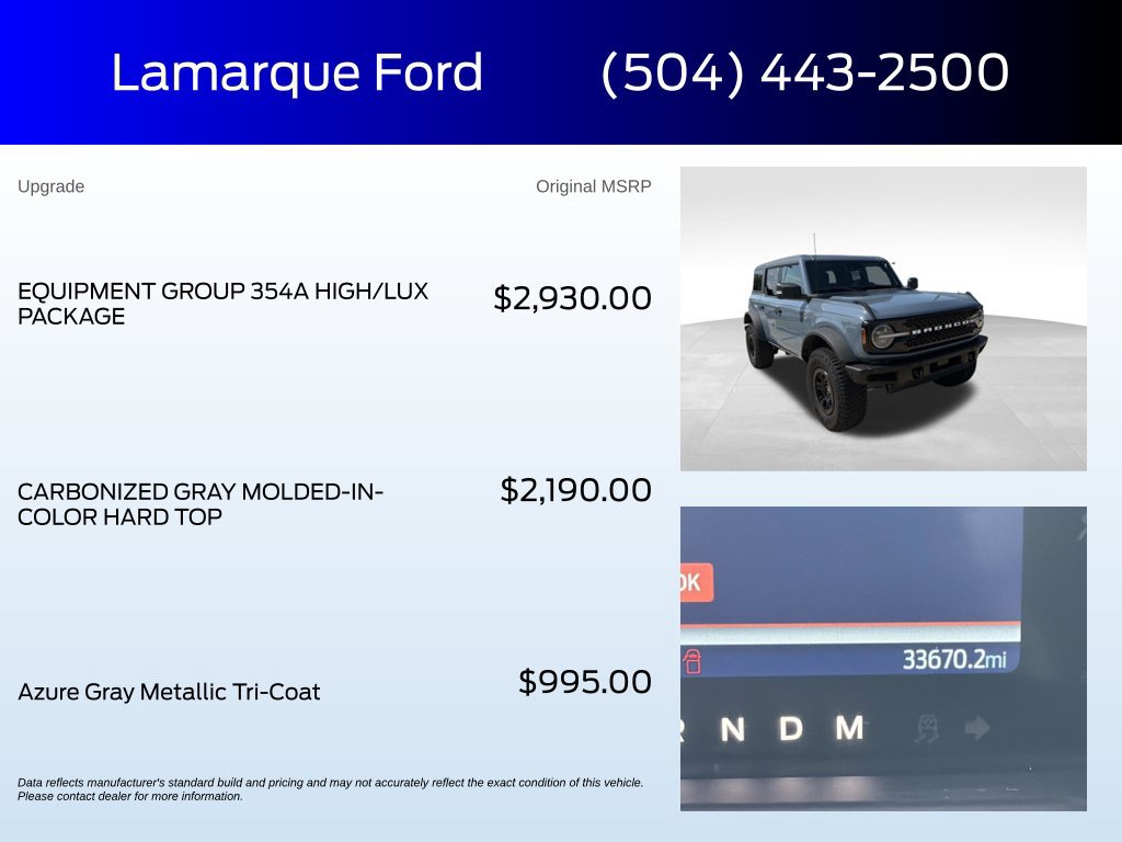 Certified 2024 Ford Bronco Wildtrak AWD/4WD image 2