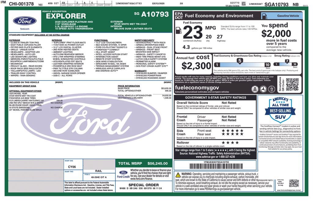 Certified 2025 Ford Explorer Platinum AWD/4WD image 25