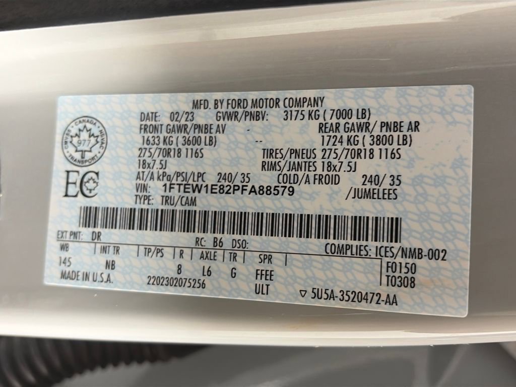 Certified 2023 Ford F150 Tremor w/ Equipment Group 402A High image 9