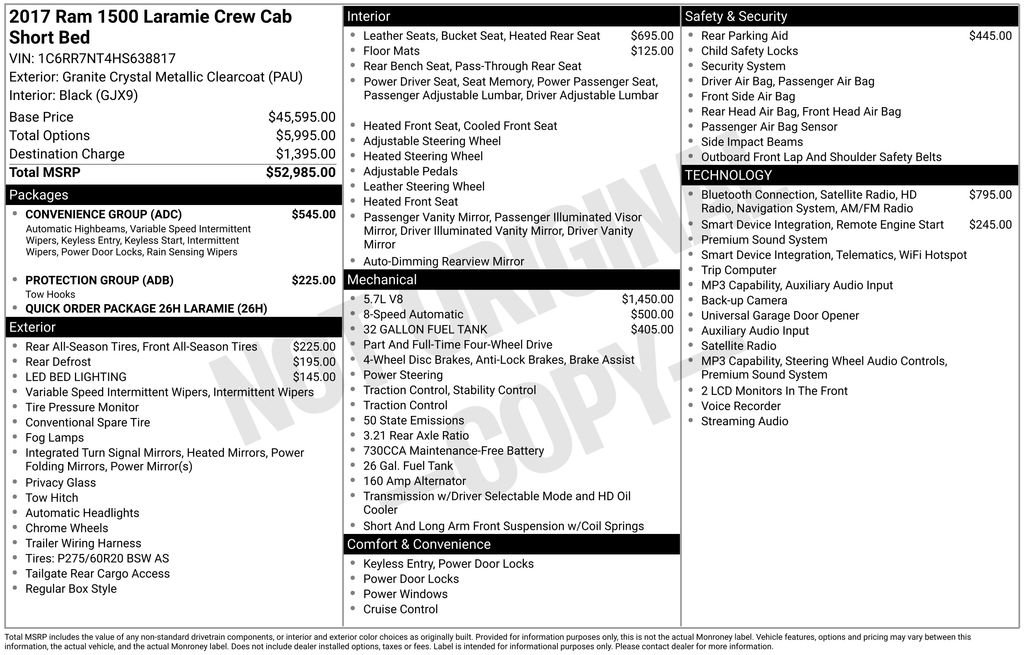 Used 2017 RAM 1500 Laramie w/ Convenience Group AWD/4WD image 43