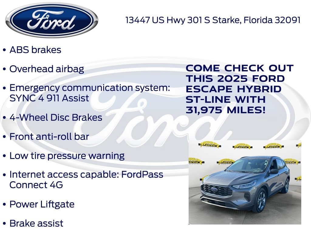 Certified 2025 Ford Escape ST-Line w/ Equipment Group 301A FWD image 32