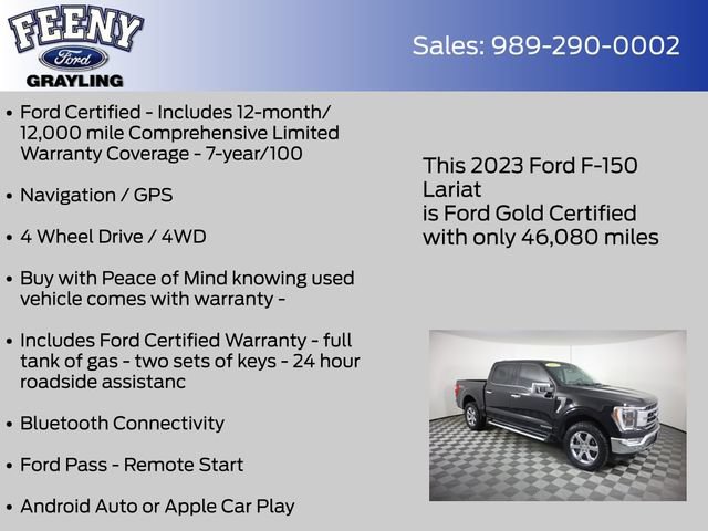 Certified 2023 Ford F150 Lariat w/ Equipment Group 502A High AWD/4WD image 4