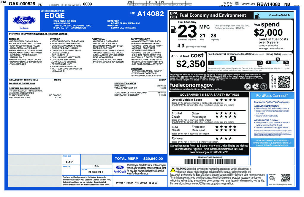 Certified 2024 Ford Edge SE AWD/4WD image 9