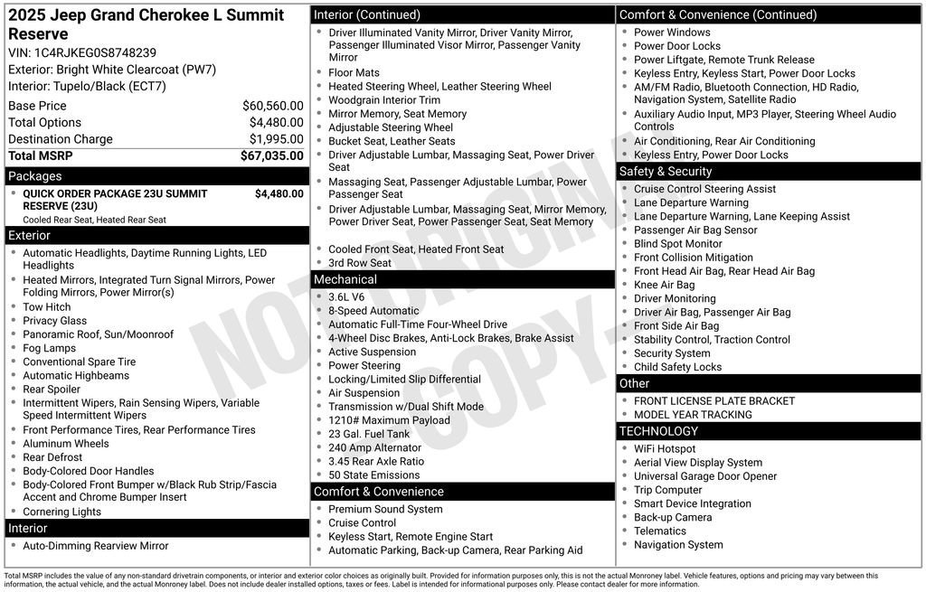 Used 2025 Jeep Grand Cherokee L Summit image 27