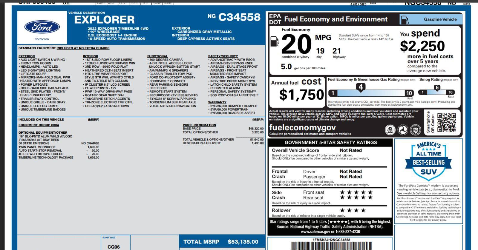Certified 2022 Ford Explorer Timberline w/ Timberline Technology Package AWD/4WD image 4
