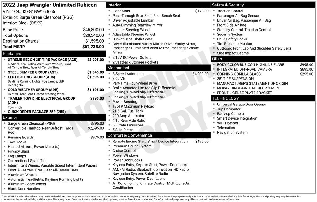 Used 2022 Jeep Wrangler Unlimited Rubicon w/ Xtreme Recon 35" Tire Package image 43