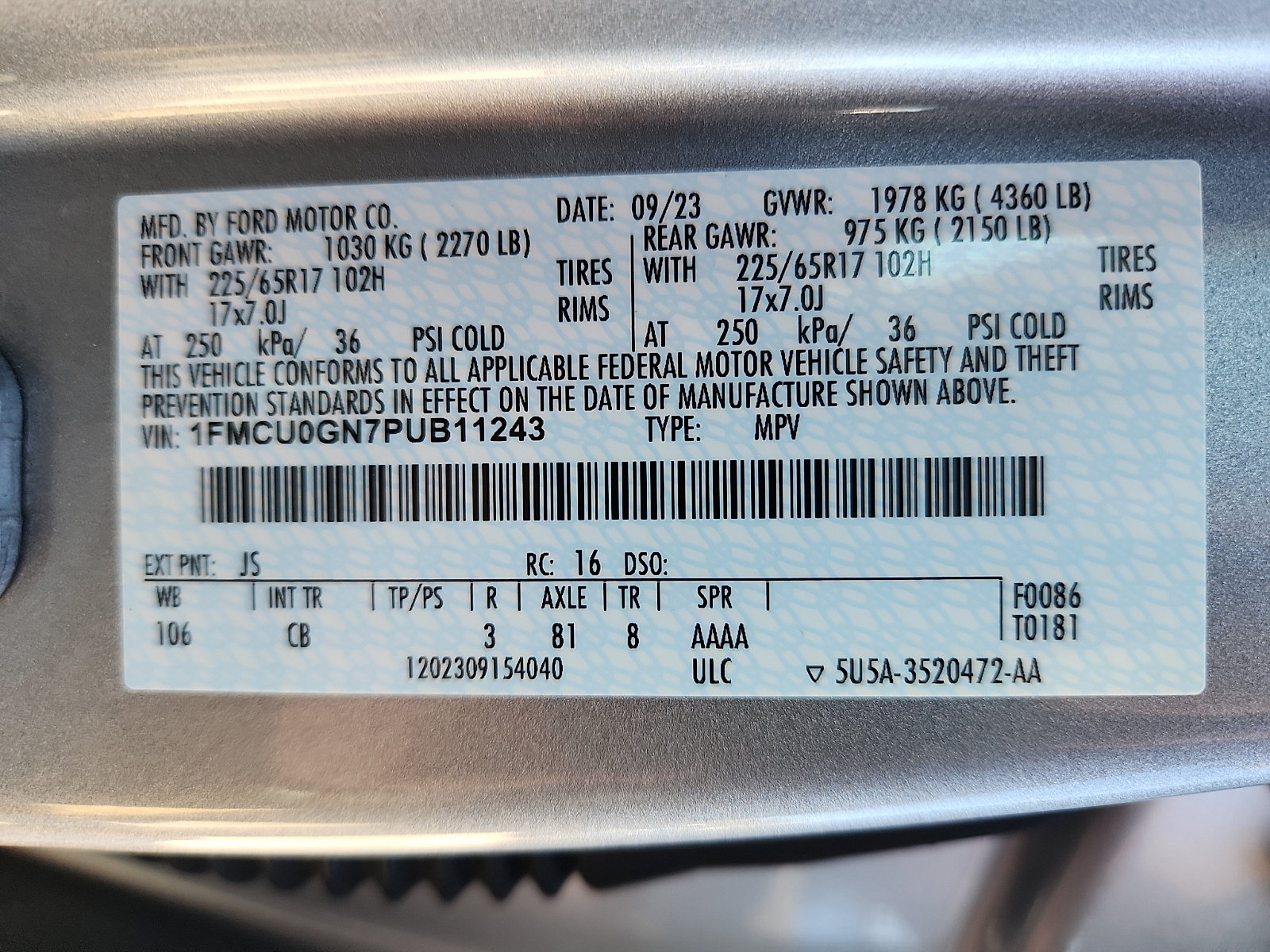 Certified 2023 Ford Escape Active FWD image 29