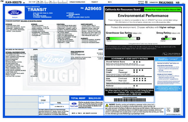 Certified 2024 Ford Transit 350 XL w/ Fleet Safety Package RWD image 6