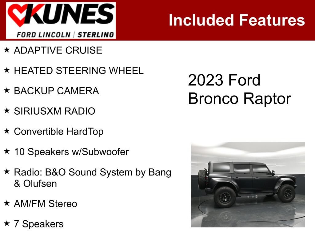 Certified 2023 Ford Bronco Raptor AWD/4WD image 2