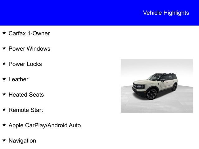 Certified 2025 Ford Bronco Sport Outer Banks w/ Outer Banks Tech Package+ AWD/4WD image 2