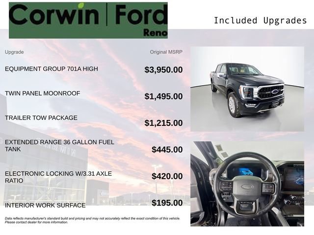 Certified 2023 Ford F150 Platinum w/ Equipment Group 701A High image 10