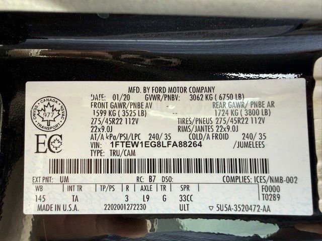 Certified 2020 Ford F150 Limited image 57