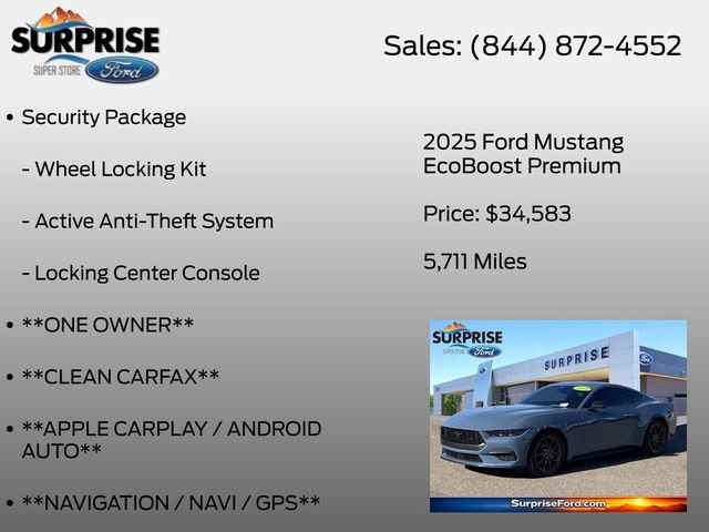 Certified 2025 Ford Mustang Premium RWD image 20