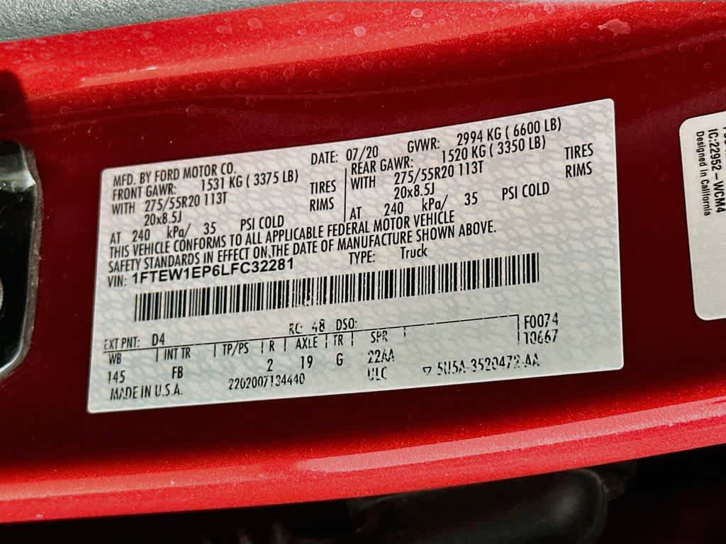 Certified 2020 Ford F150 XLT w/ Equipment Group 302A Luxury AWD/4WD image 23