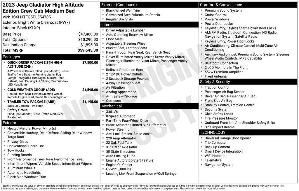 Used 2023 Jeep Gladiator Overland AWD/4WD image 32