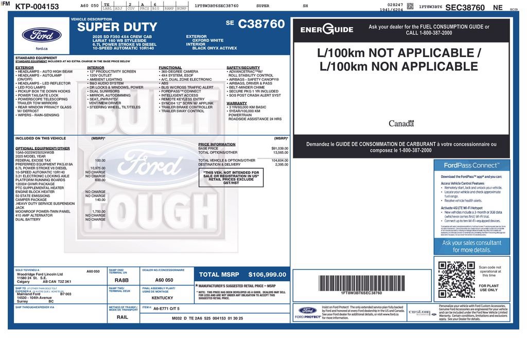 Certified 2025 Ford F350 Lariat w/ Camper Package AWD/4WD image 21