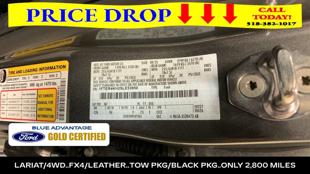 Certified 2025 Ford Ranger Lariat w/ FX4 Off-Road Package AWD/4WD image 47