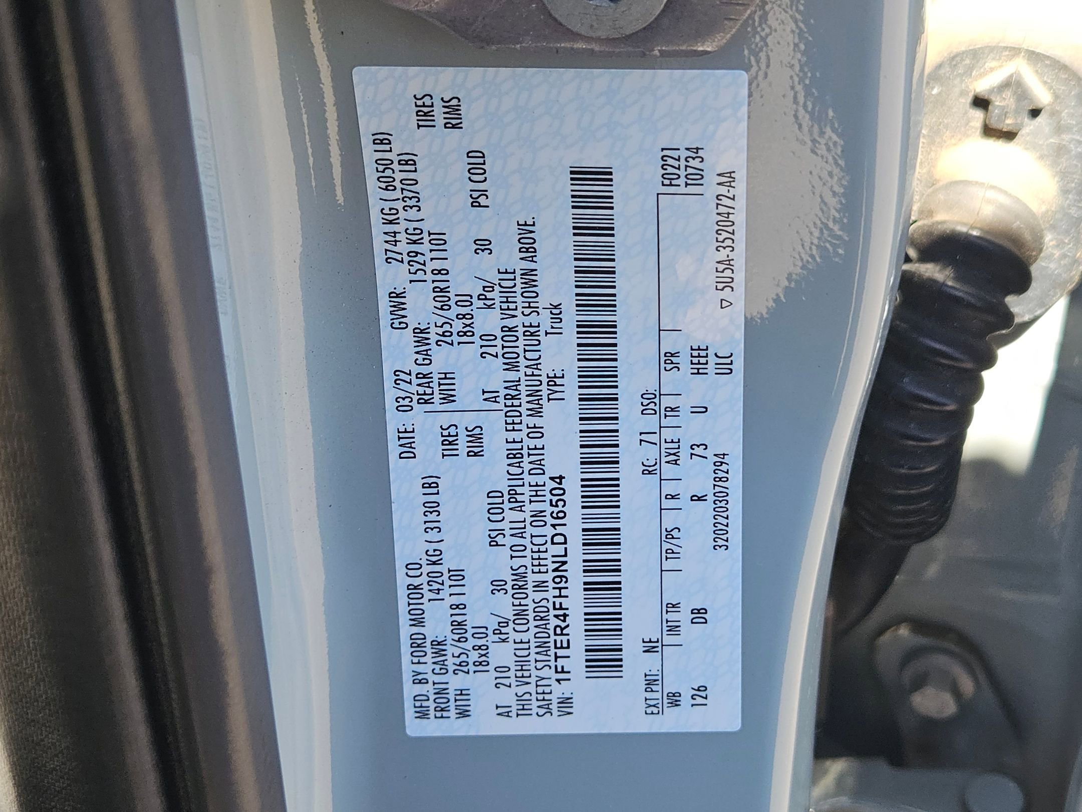 Certified 2022 Ford Ranger Lariat w/ Equipment Group 501A High image 24